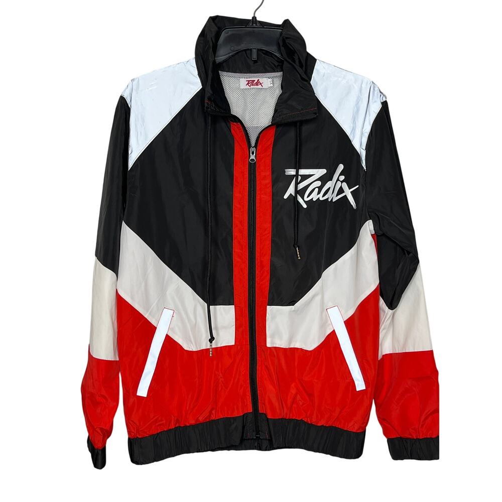 Radix Men's XS Colorblock Windbreaker Jacket Retro 90s Streetwear